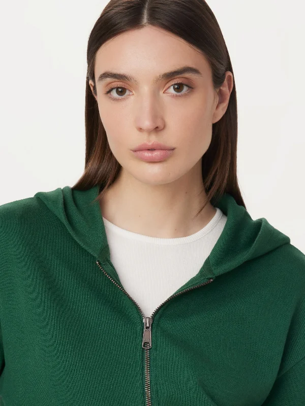 The French Terry Hoodie in Dark Green