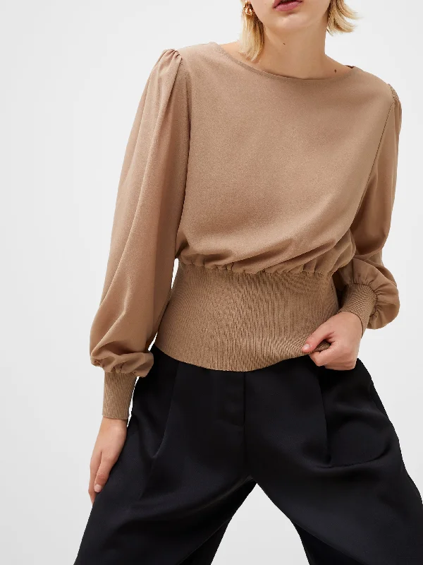 Krista Knit Slash Neck Jumper