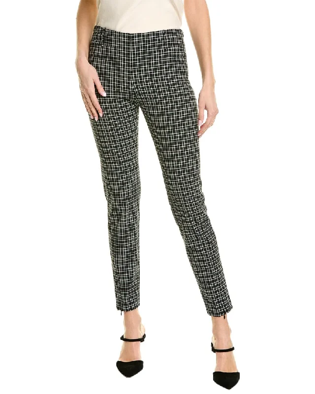 Pink Tartan Check Wool-Blend Blazer Pant