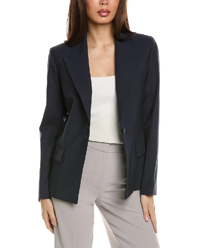 Theory Angled Wool-Blend Blazer