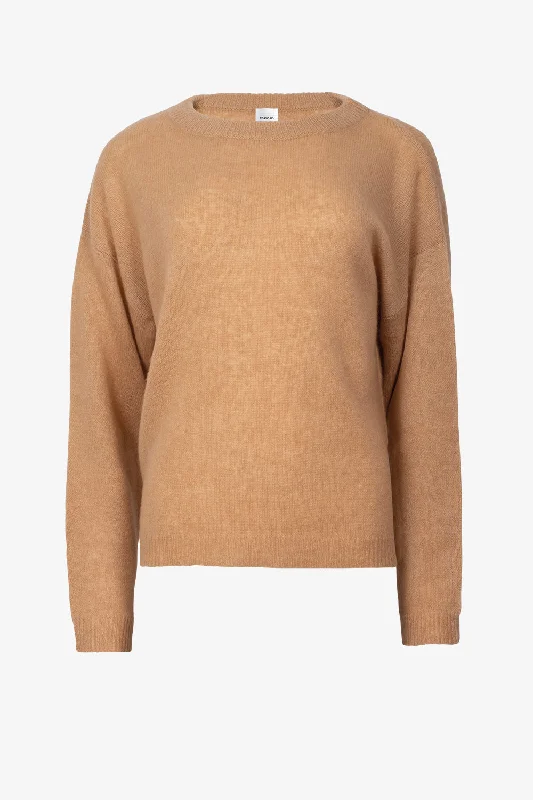 CROPPED CASHMERE SWEATER ""TUYA"" IN BEIGE