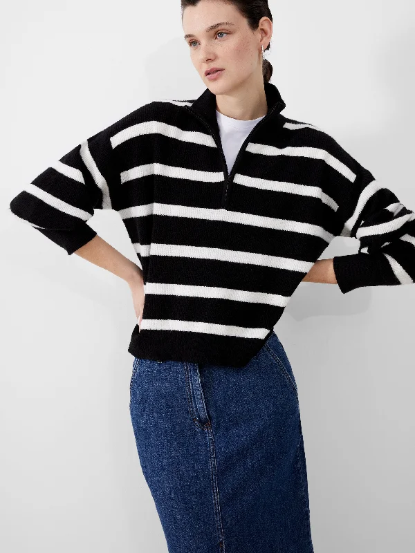 Vhari Recycled Stripe Half Zip Jumper