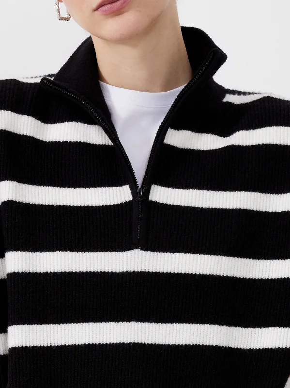 Vhari Recycled Stripe Half Zip Jumper