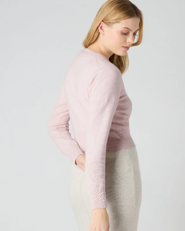 Women's Ivy Cropped Cashmere Cardigan Quartz Pink