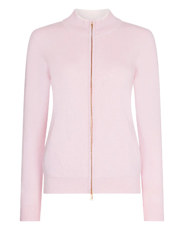 Women's Alisa Full Zip Cashmere Cardigan Quartz Pink