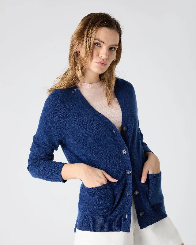 Women's Erin Oversized Cashmere Cardigan French Blue