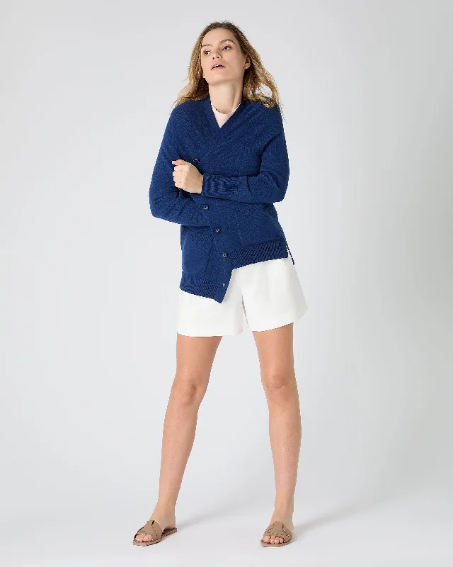 Women's Erin Oversized Cashmere Cardigan French Blue