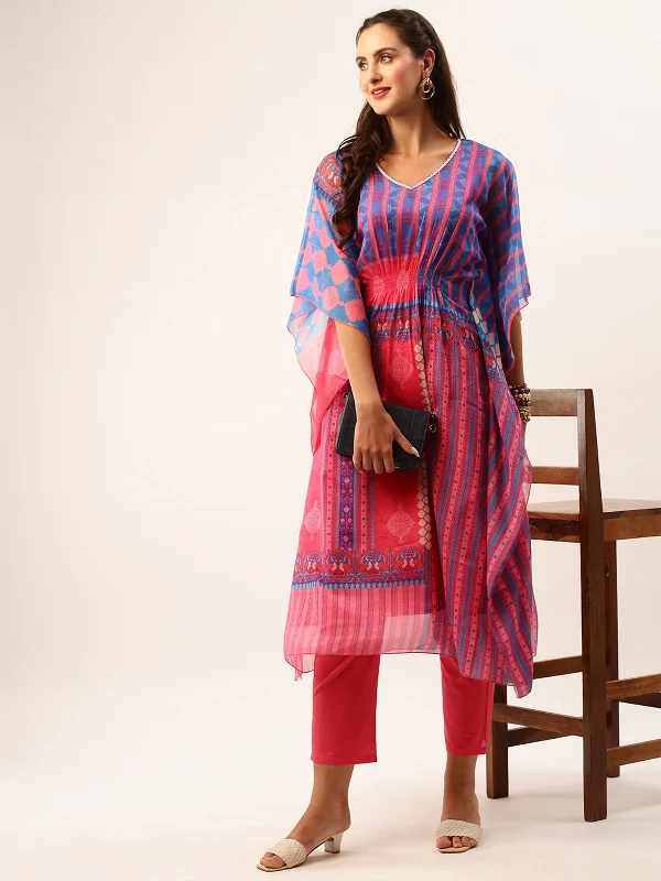 exclusive-v-neckline-chiffon-all-over-mixed-prints-pink-loose-fit-kaftan-set-for-women-with-inner-zl13a352nd-m