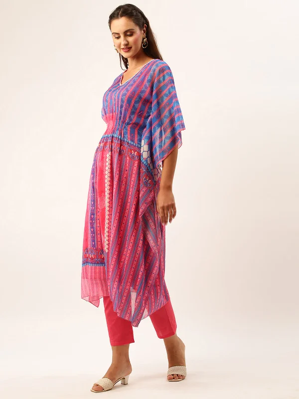 exclusive-v-neckline-chiffon-all-over-mixed-prints-pink-loose-fit-kaftan-set-for-women-with-inner-zl13a352nd-m