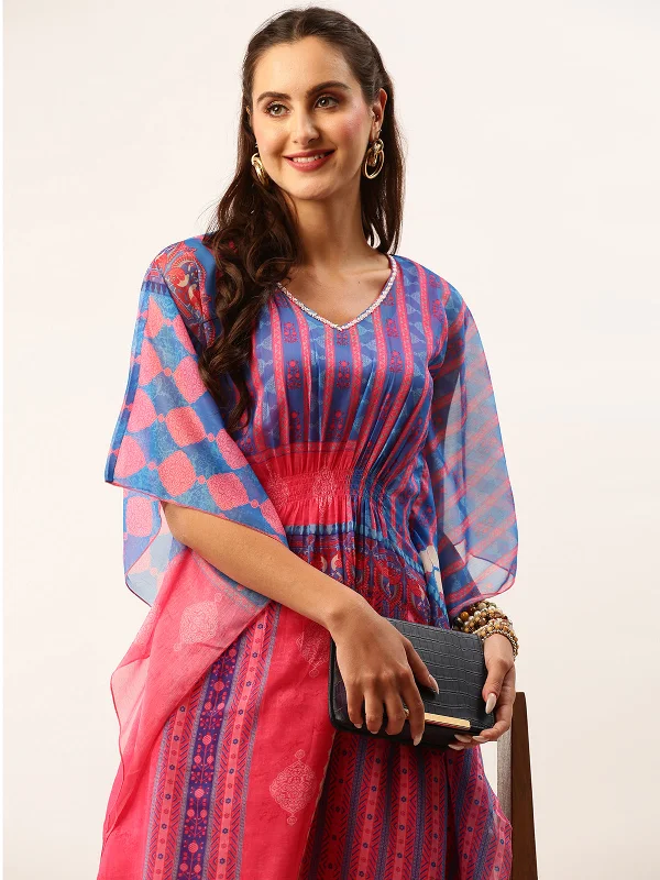 exclusive-v-neckline-chiffon-all-over-mixed-prints-pink-loose-fit-kaftan-set-for-women-with-inner-zl13a352nd-m