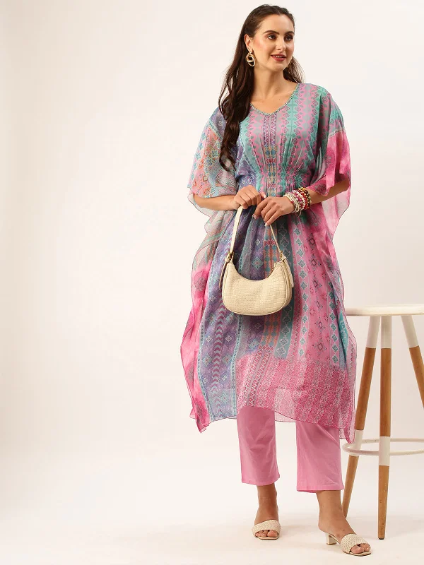 exclusive-v-neckline-chiffon-all-over-mixed-prints-pink-loose-fit-kaftan-set-for-women-with-inner-zl13a353nd-m