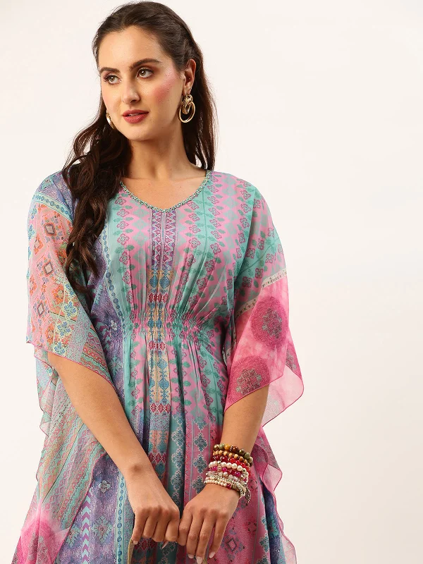 exclusive-v-neckline-chiffon-all-over-mixed-prints-pink-loose-fit-kaftan-set-for-women-with-inner-zl13a353nd-m