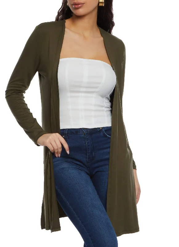 Long Sleeve Side Slit Duster