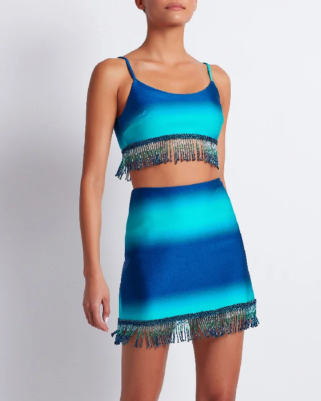 OMBRE BEADED MINI SKIRT (FINAL SALE)