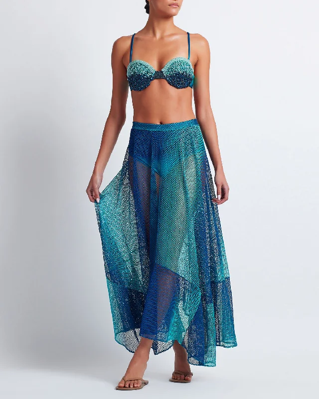 OMBRE NETTED BEACH SKIRT (FINAL SALE)