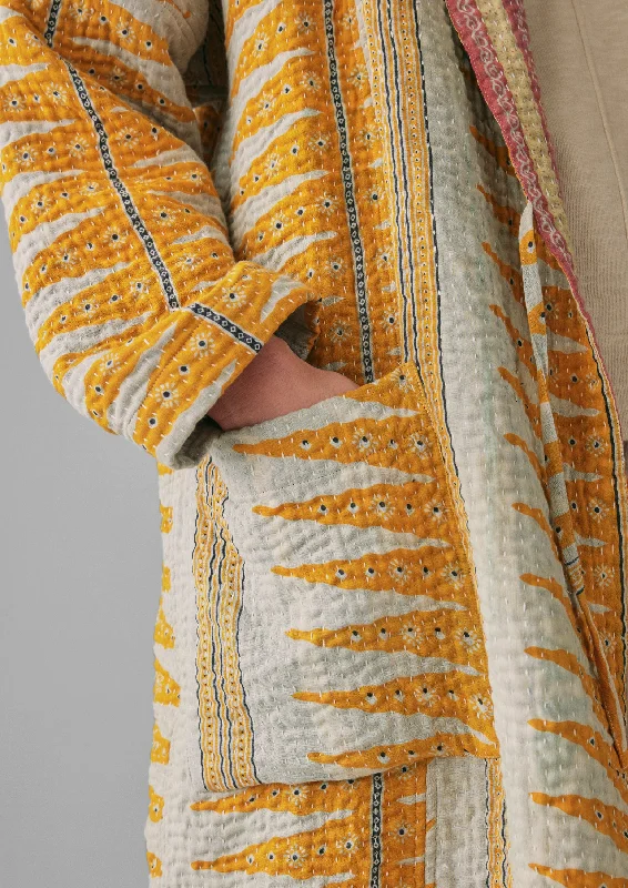 Repurposed Kantha Coat | Yellows