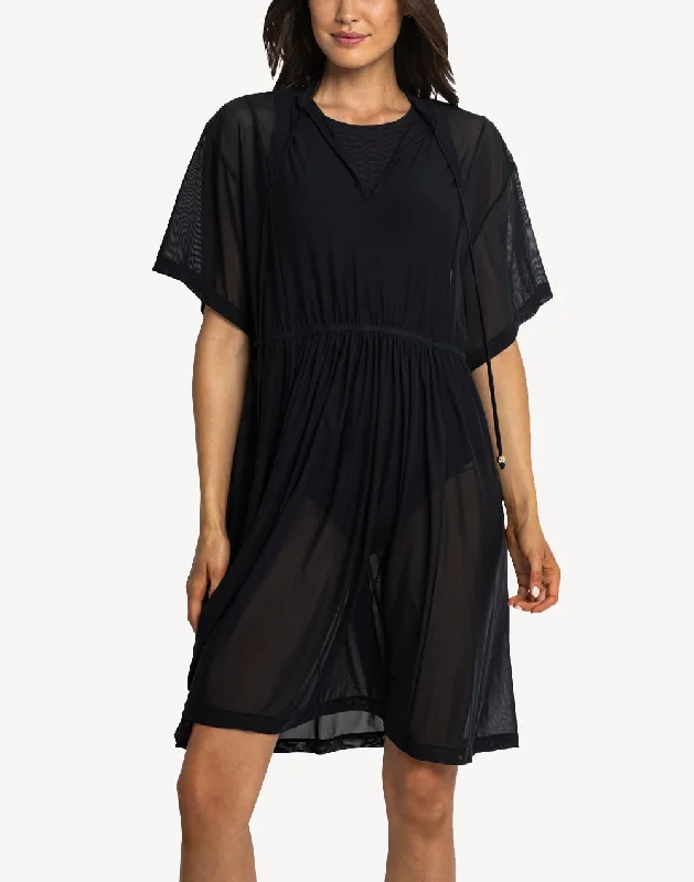 Resort Mesh Shirt Dress