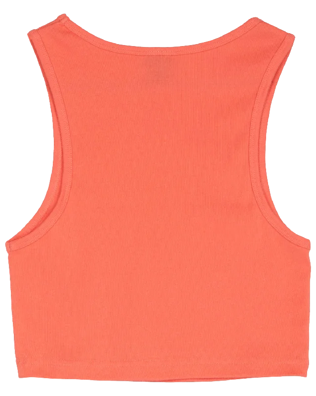 Balloon Heart Front Vest in Coral