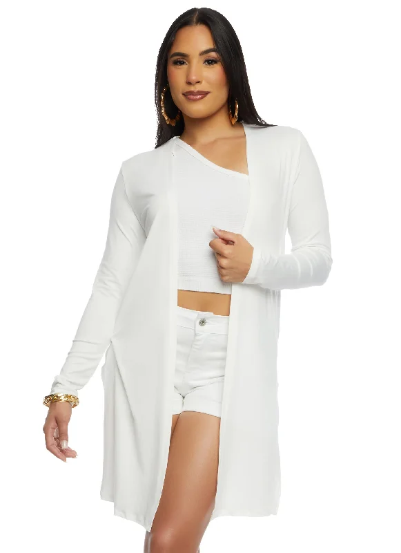 Long Sleeve Side Slit Duster