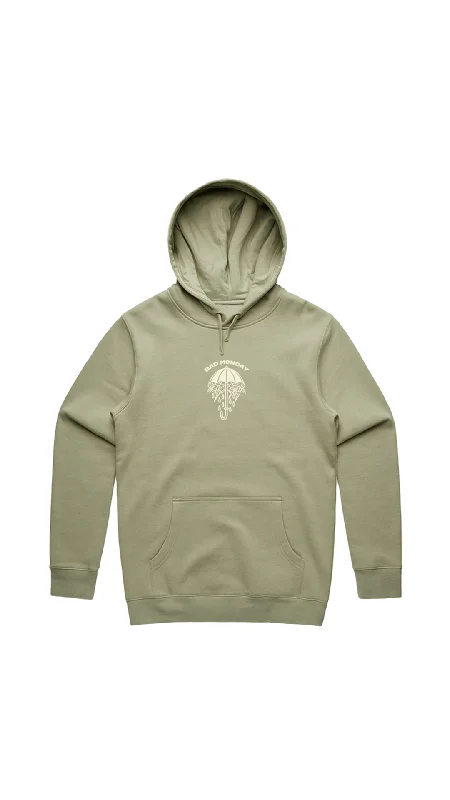 Heavy Weight AW Rains Hoodie Pistachio / Front Print