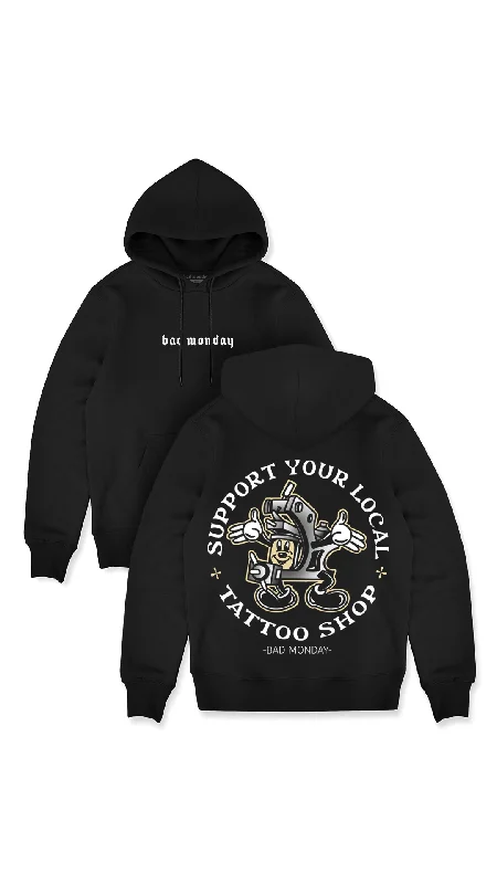 Heavy Weight Support Your Local Tattoo Shop Hoodie