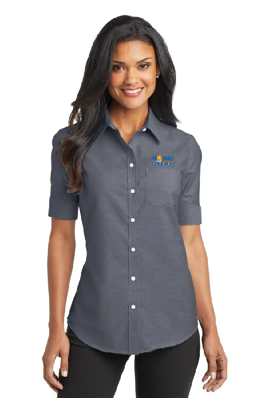 Ladies Short Sleeve SuperPro™ Oxford Shirt