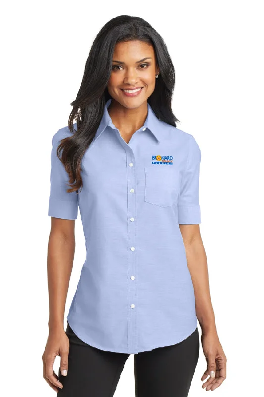 Ladies Short Sleeve SuperPro™ Oxford Shirt