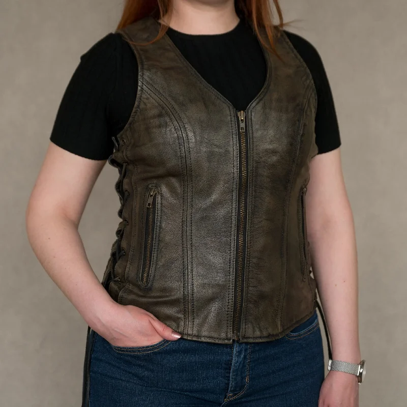 Open Road Women's Distressed Brown Vest