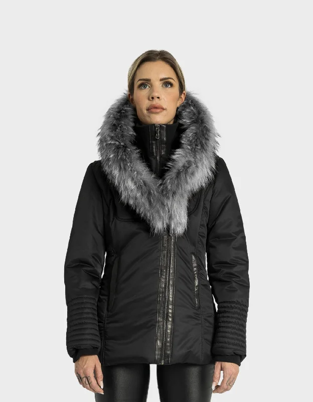 Aspen Down Coat with Natural Fur