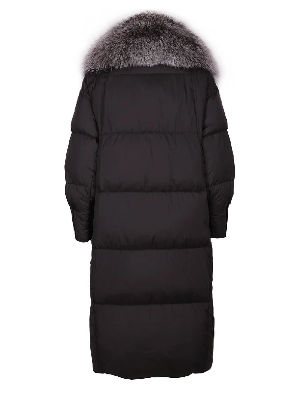 Fur Trim Long Down Jacket