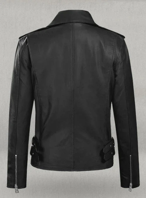 Hilary Duff Inspired Noir Black Leather Jacket