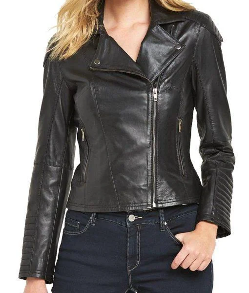 Women Biker Leather Jackets: Venson