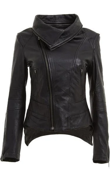 Women Classic Leather Jackets: Springle