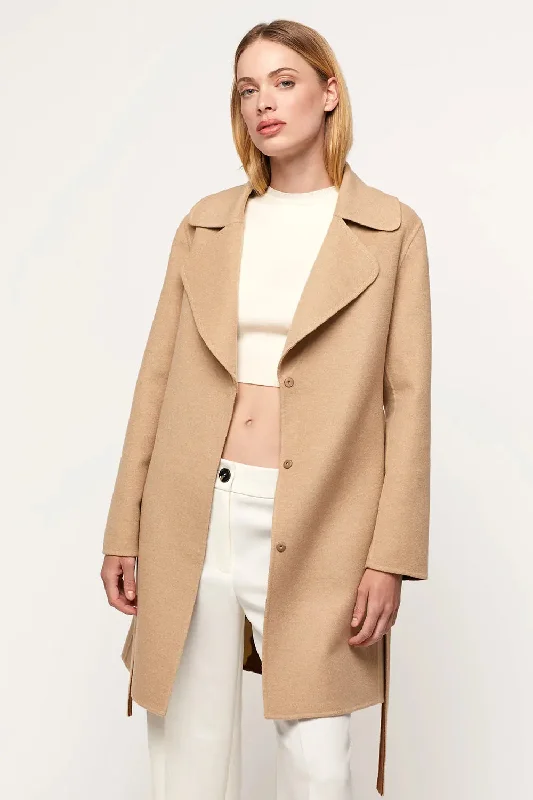 Beige cashmere coat