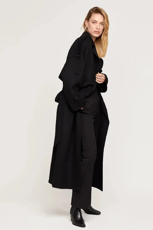 Black cashmere coat