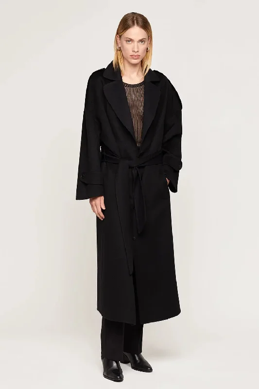 Black cashmere coat