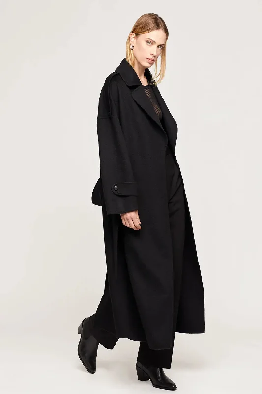 Black cashmere coat