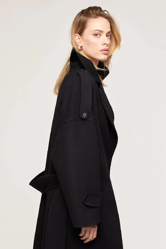 Black cashmere coat