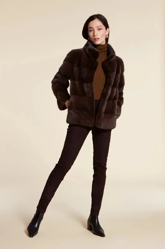 Brown mink jacket