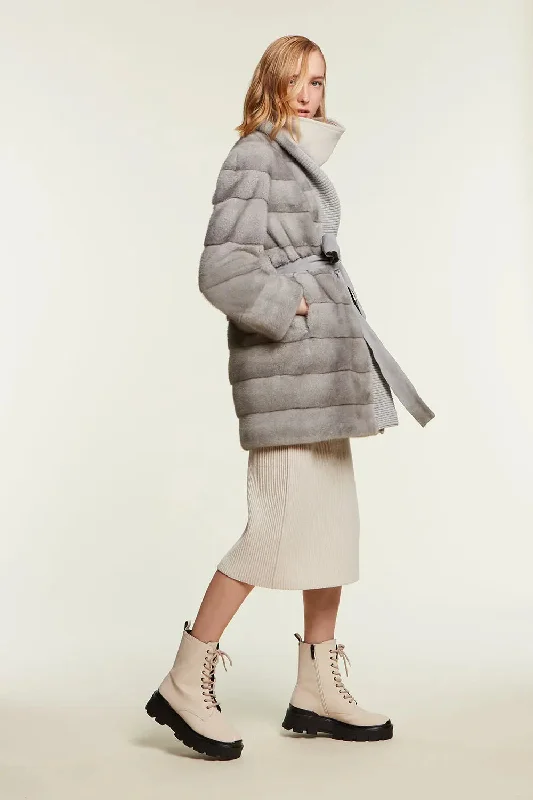 Mink coat grey