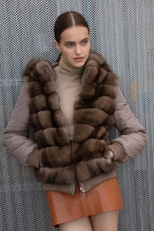 Russian sable fur jacket