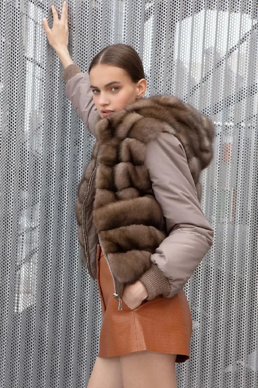 Russian sable fur jacket