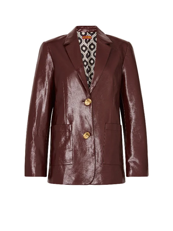 andie-chocolate-vinyl-blazer