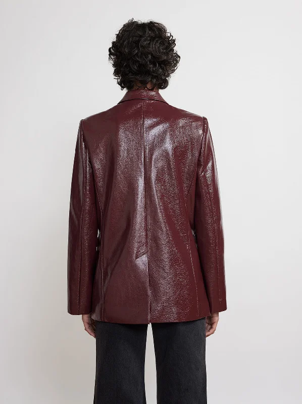 andie-chocolate-vinyl-blazer