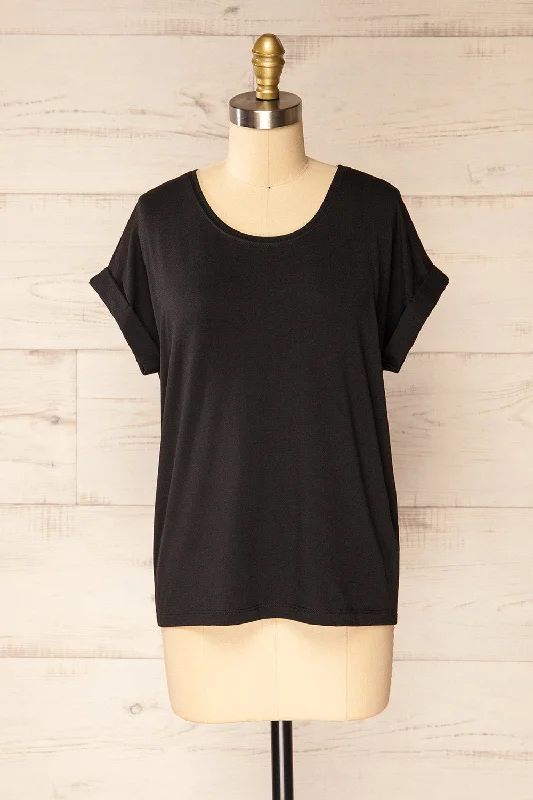 Bossugan Black | Round Neck T-Shirt