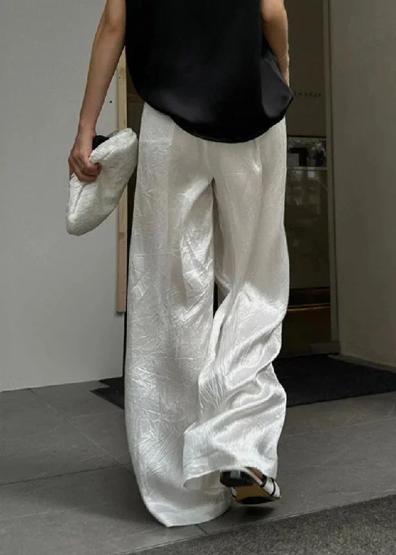 brief-white-elastic-waist-straight-pants-summer