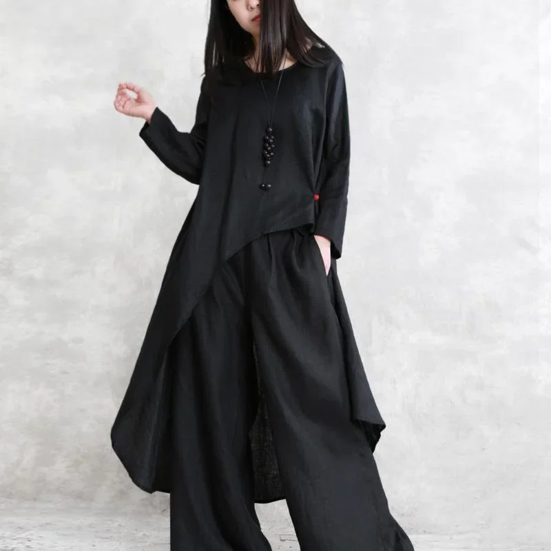 casual-black-pockets-women-wide-leg-pants