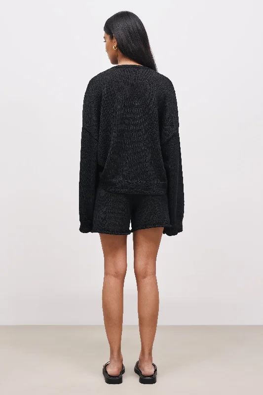 crochet-knit-shorts-black