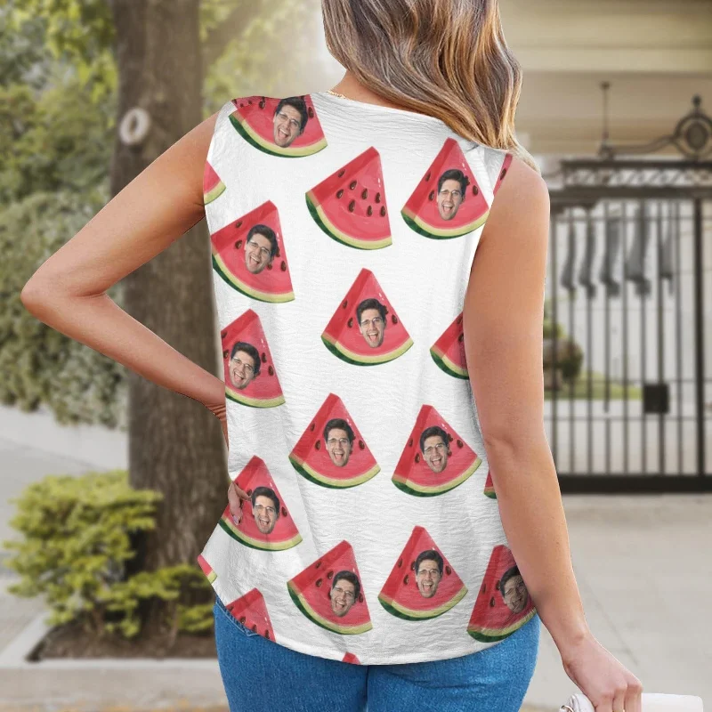 custom-face-watermelon-top-personalized-v-neck-knotted-sleeveless-tank-tops-for-women