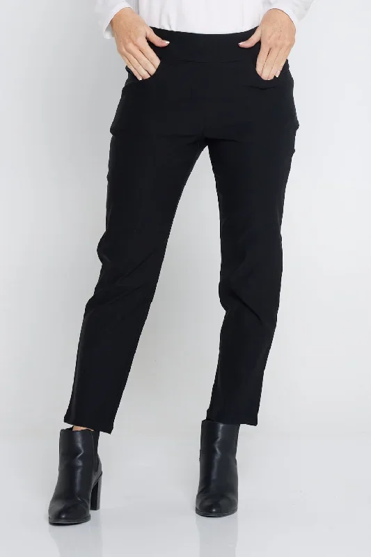 Dana Bengaline Capri Pants - Black